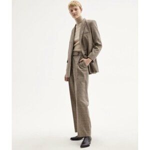 Nili Lotan Charlotte Trousers Pants Brown Plaid Casual Business Women Work 4